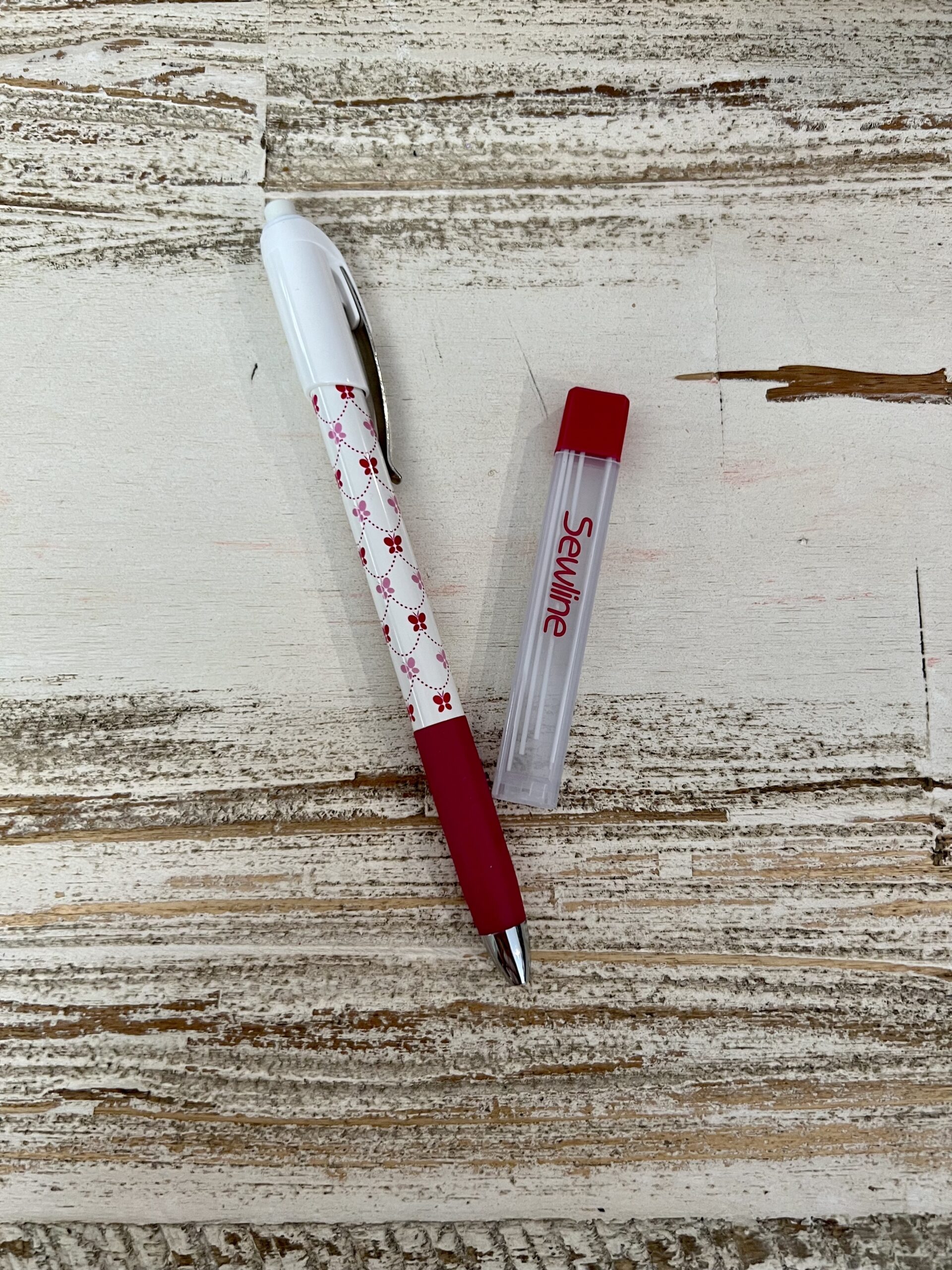 Sewline Fabric Mechanical Pencil WHITE Fabric Pencil for Marking Sewing  Patterns, Embroidery Pattern Transfer on Dark Fabric, Sashiko 