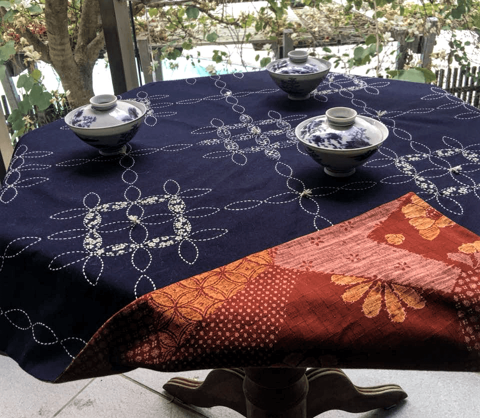sashiko tablecloth