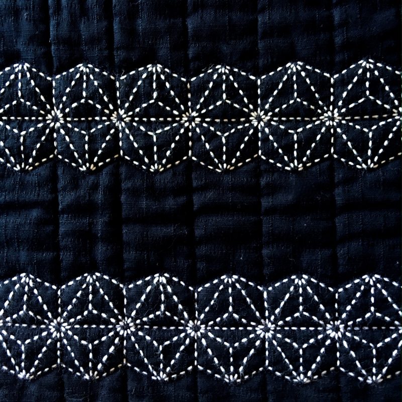 Japanese Indigo Boro Fabric With Sashiko Stitch – kesapasashop