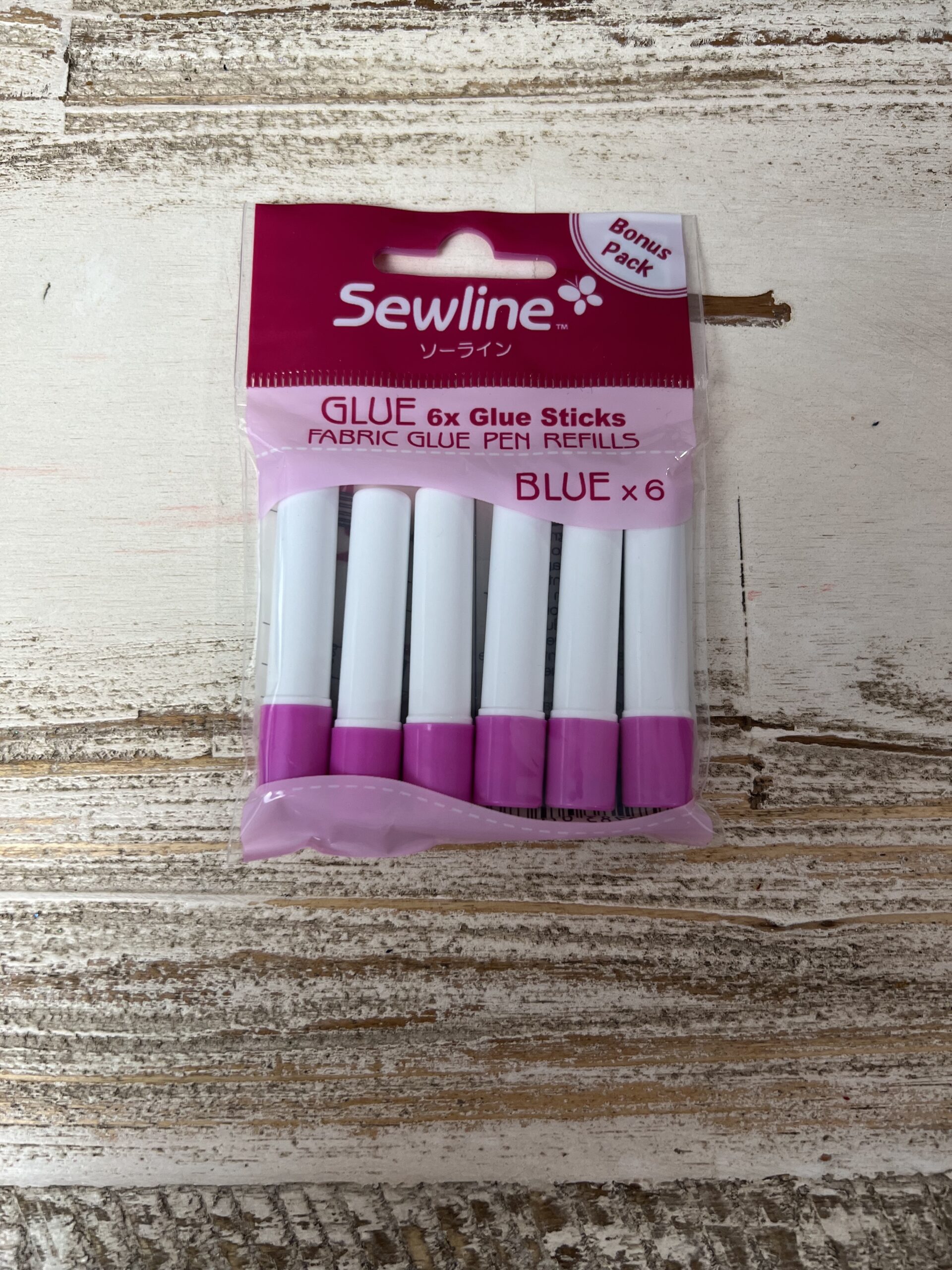 Bundle of Sewline Fabric Glue Pen(S) Blue, and Fabric Glue Pen Refill 2-Pack(S) Blue (1 Pen, 1 Refills)