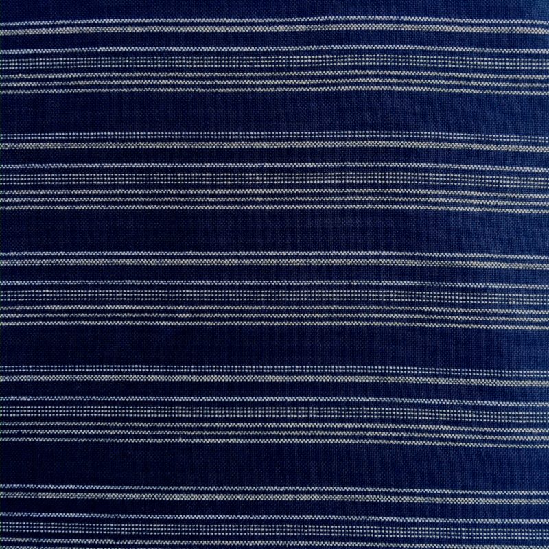 indigo fabric with white stripes