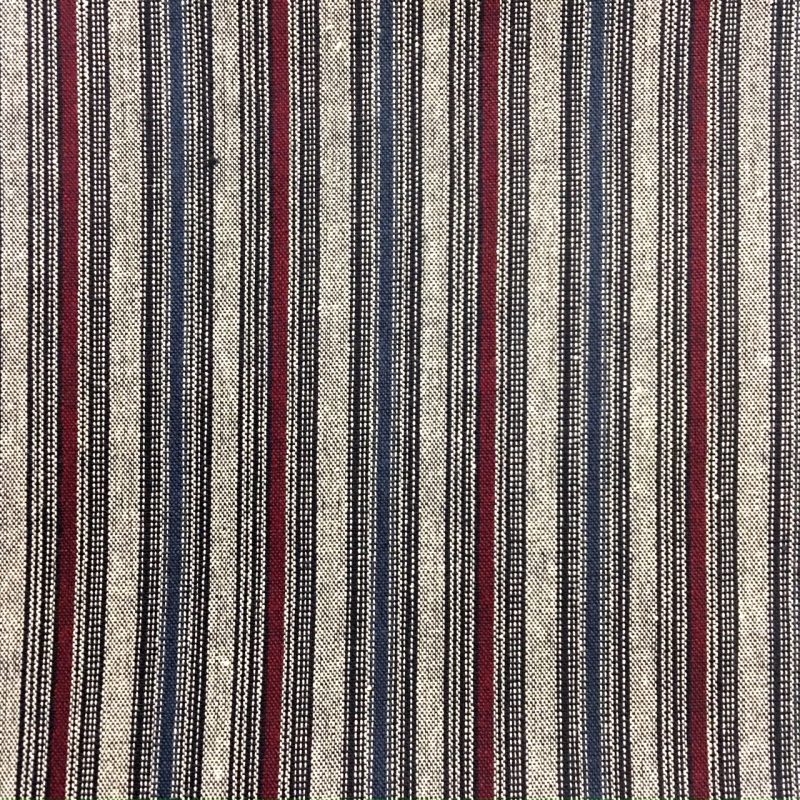 cherry and blue stripe japanese fabric