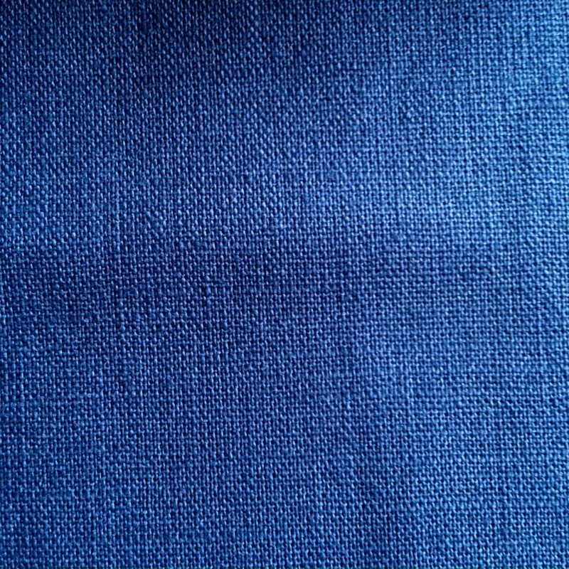 french blue cotton linen sashiko fabric