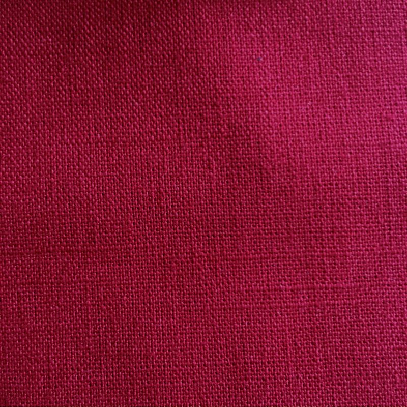 red cotton linen fabric for sashiko embroidery