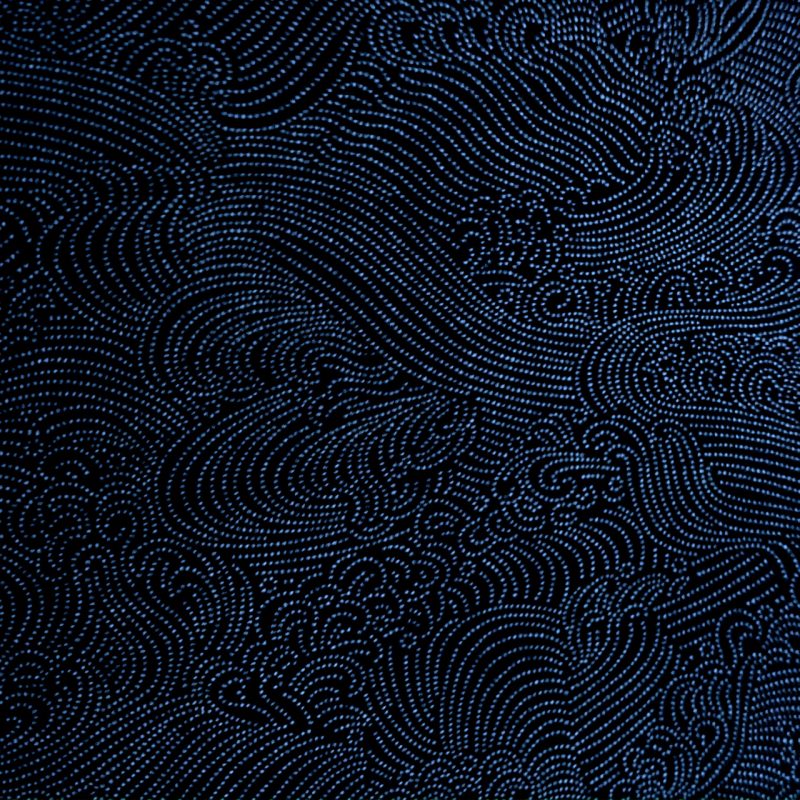 dark indigo waves japanese fabric