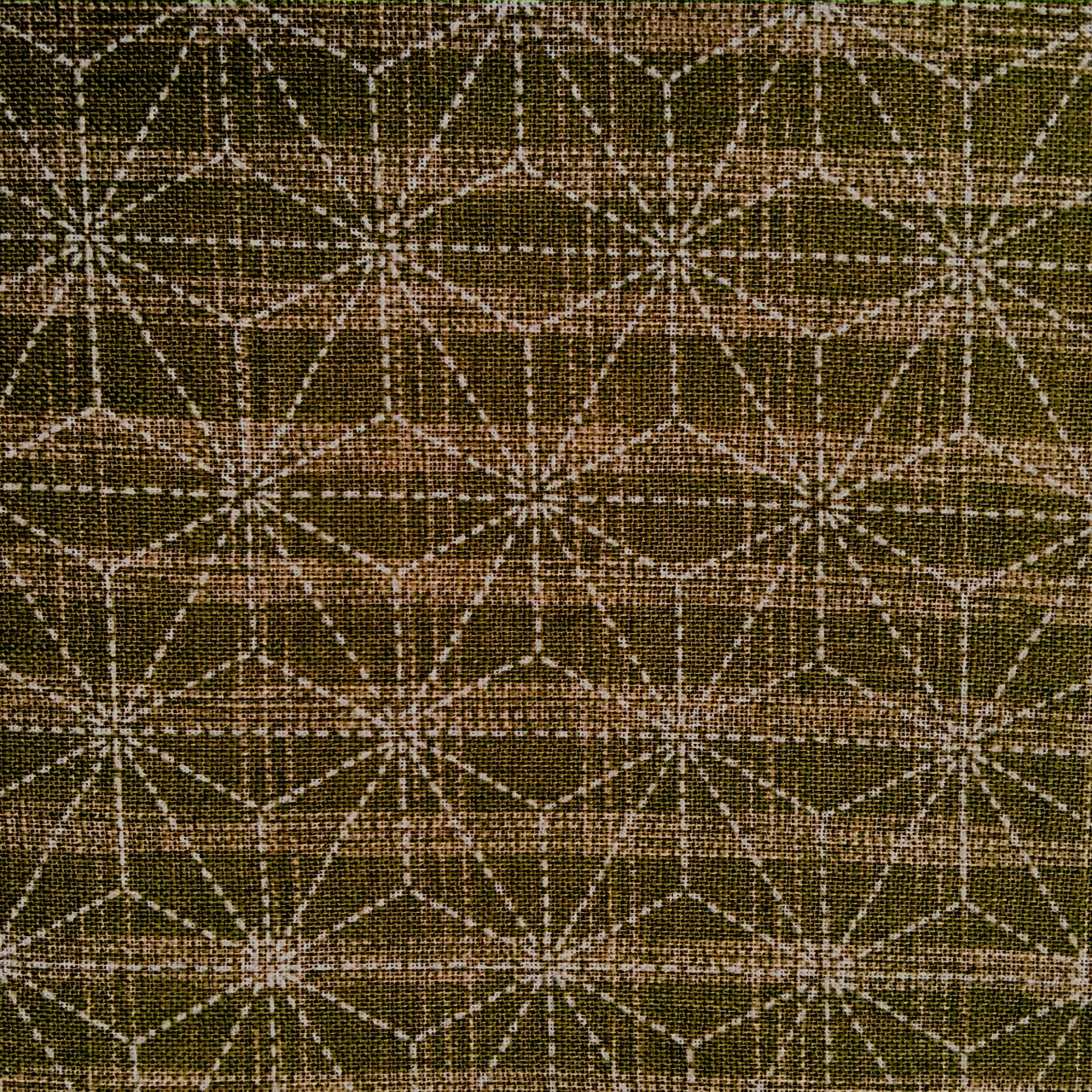 moss green asanoha japanese fabric