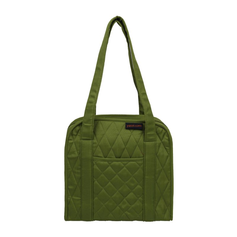 green oval craft organiser bag