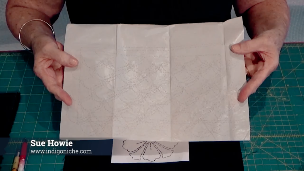 How to transfer sashiko patterns onto fabric
