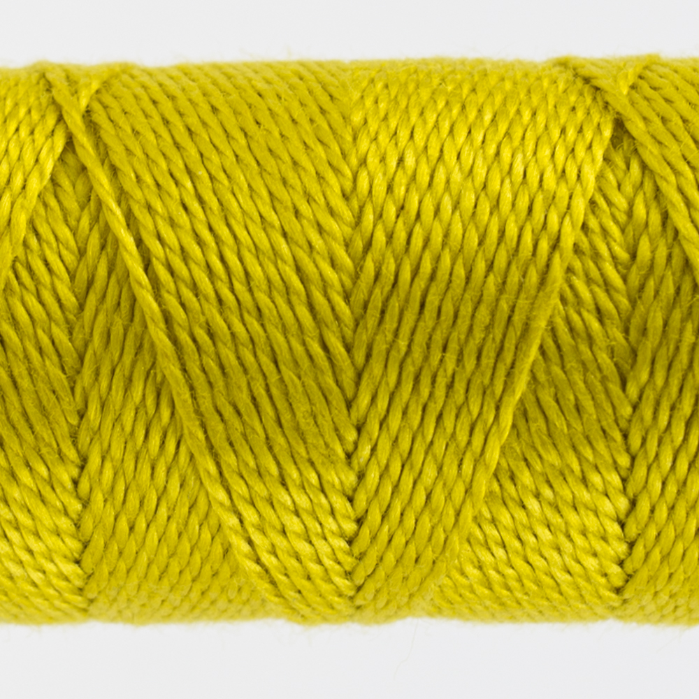 closeup of lions mane yellow perle cotton thread