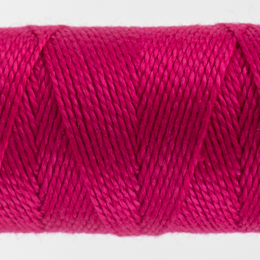 closeup of pink perle cotton thread