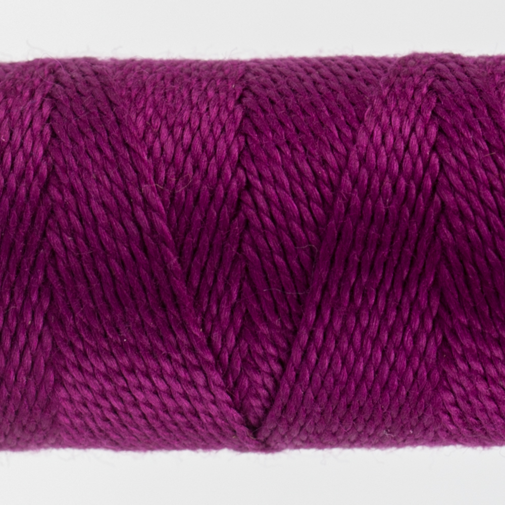 closeup of dark purple perle cotton thread