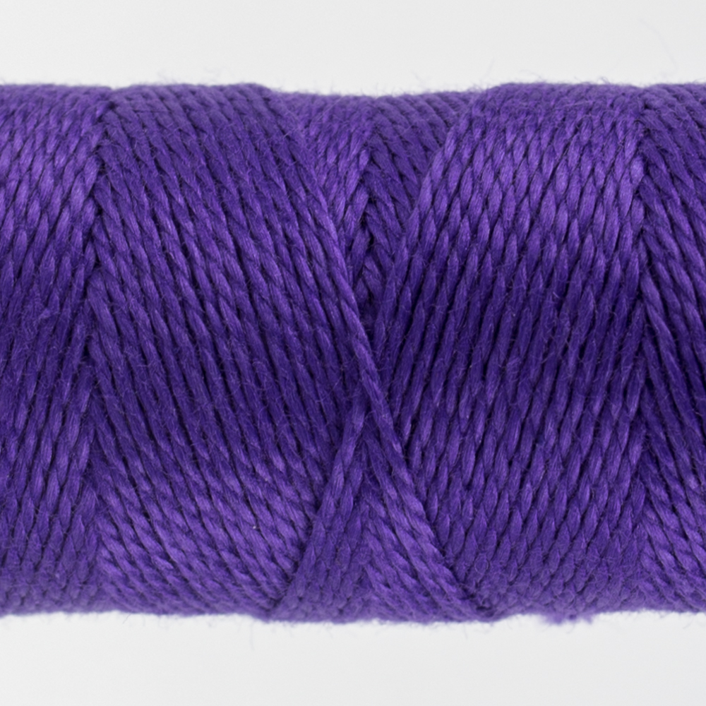 closeup of royal purple perle cotton thread