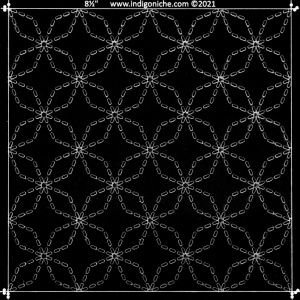 Linked Crosses Sashiko Template - Patterns and Stencils