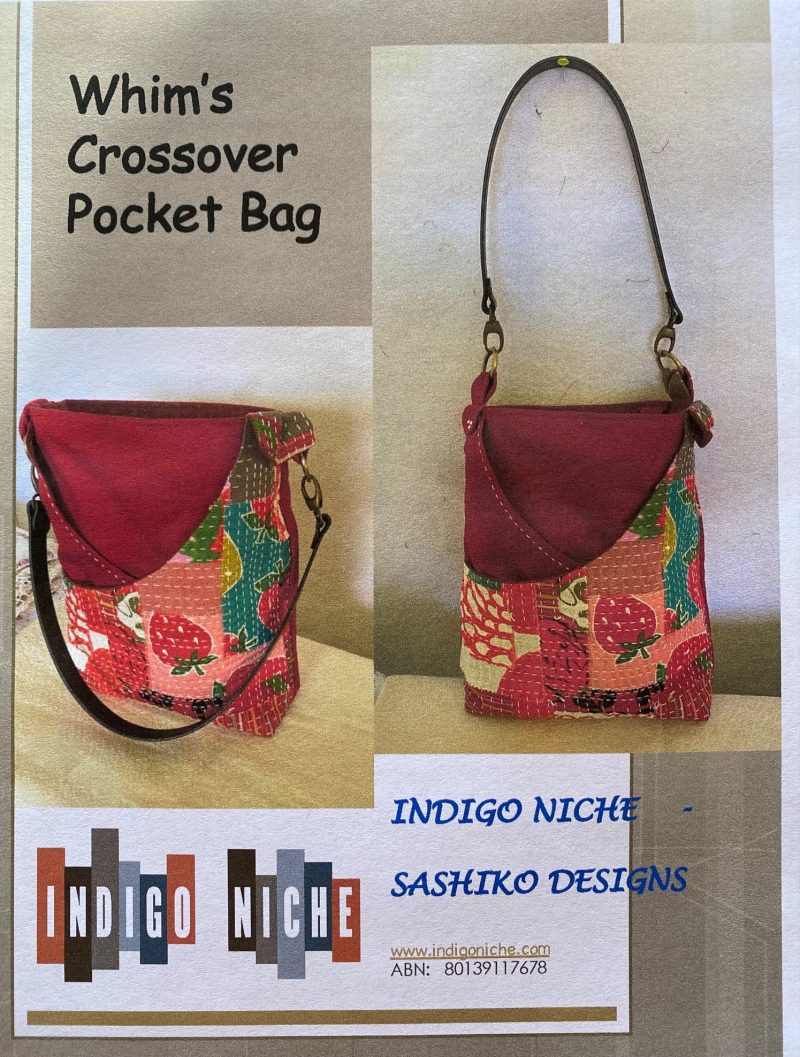 sashiko boro crossbody bag pattern
