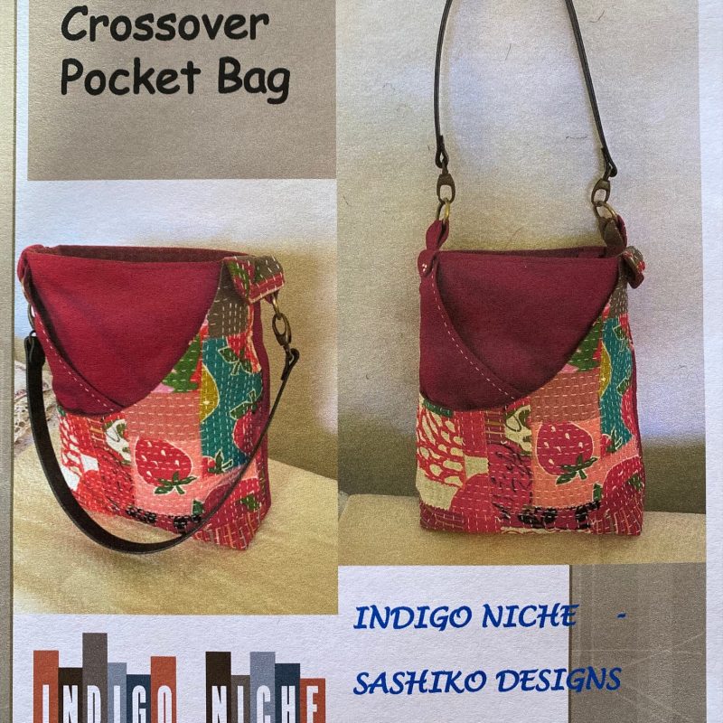 sashiko boro crossbody bag pattern