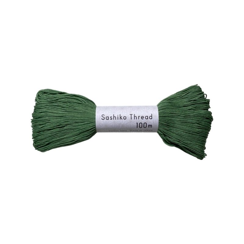 olympus sashiko thread 100m sage green