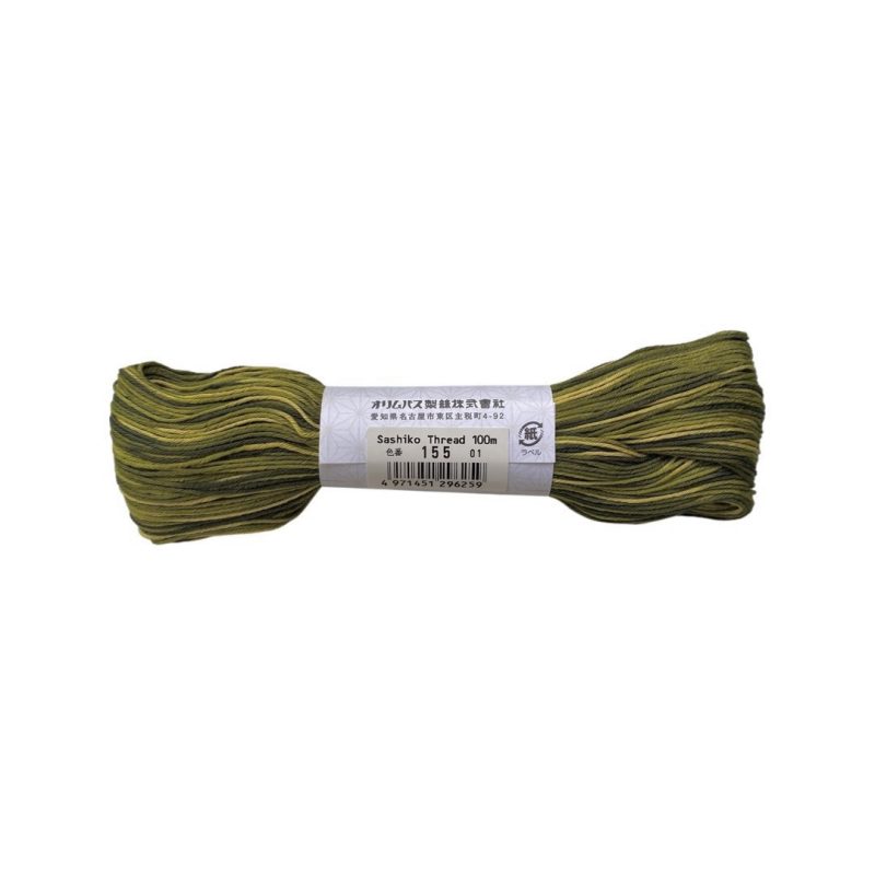 olympus sashiko thread variegated green grasses