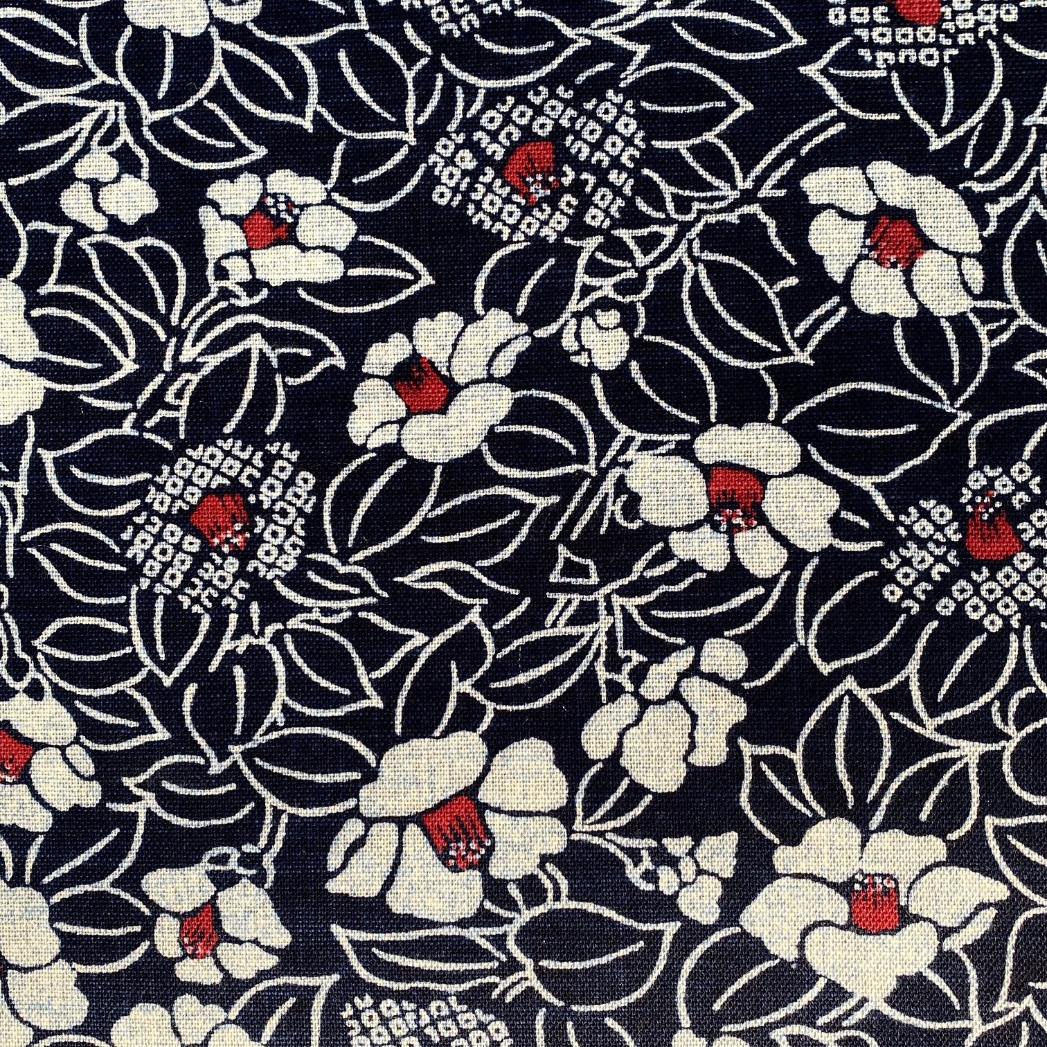 Camellia Print Fabric - Indigo Niche
