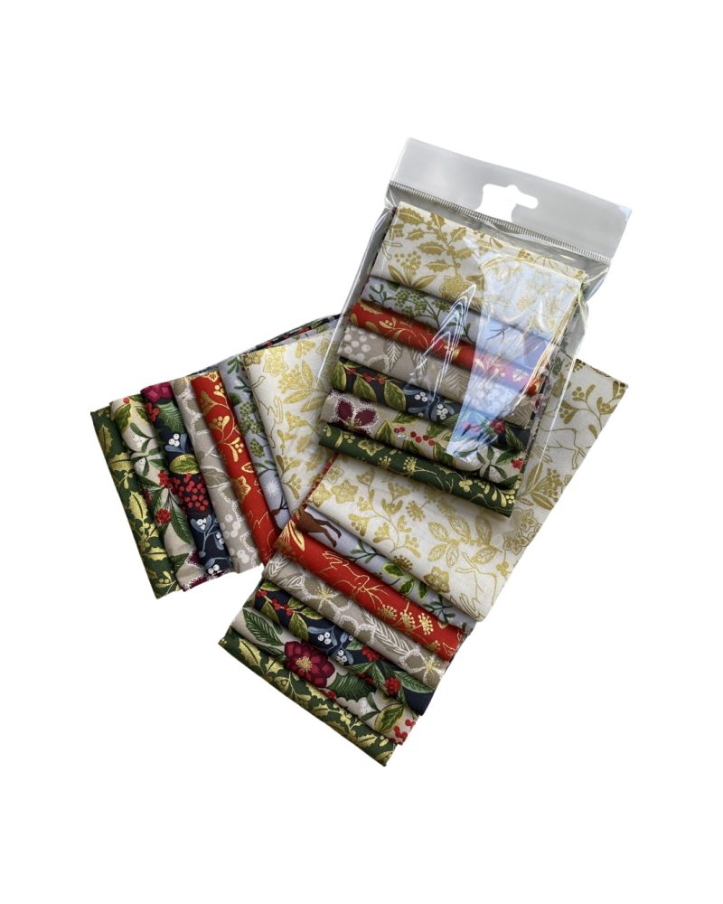 Christmas theme boro fabric scrap pack
