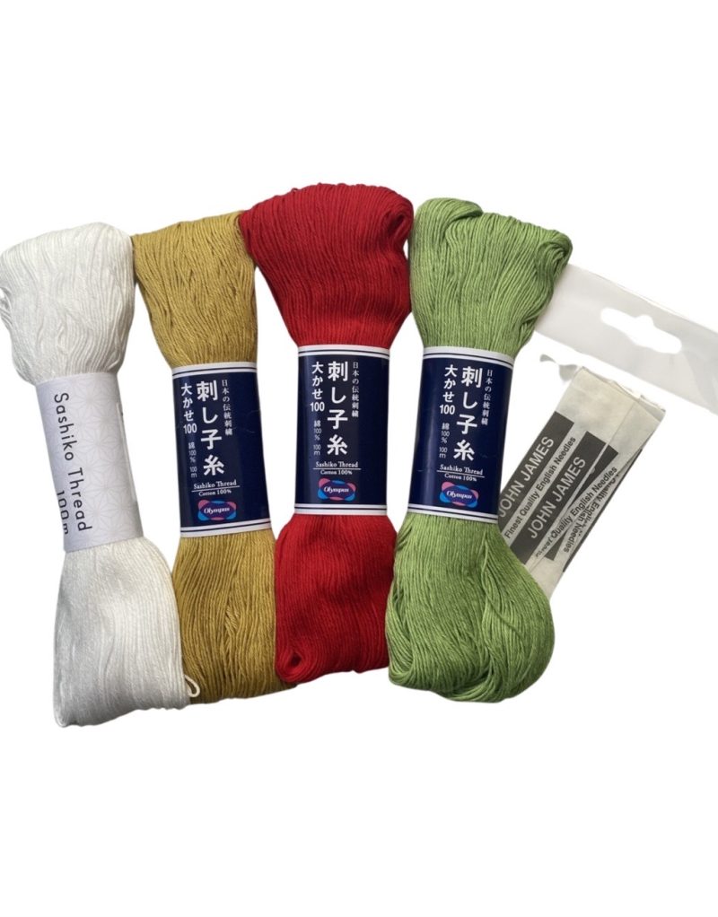 olympus sashiko thread selection festive colours